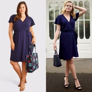 Draper James Wrap Dress in Nassau Navy